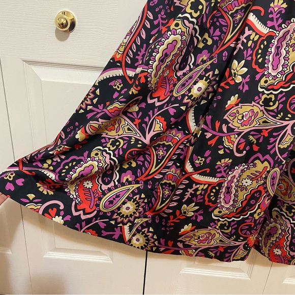 Boden Paisley Scoop Back Fit and Flare Floral Midi Dress Size 14 - Picture 7 of 14